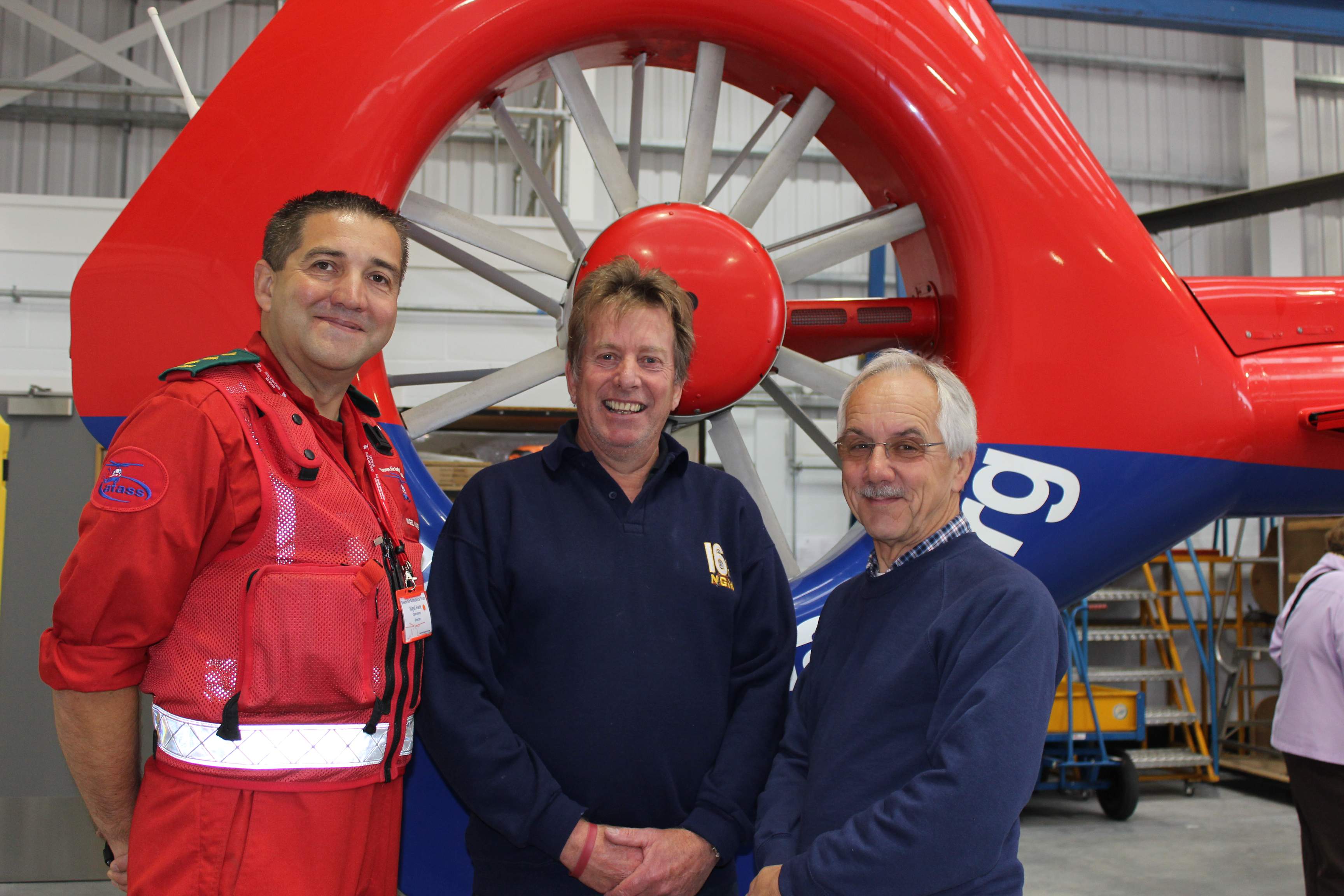 DAAT Operations Director Nigel Hare with SDGRG Chairman Graham Wilkins and Treasurer Keith Vincer at the DAA open day in October 2015